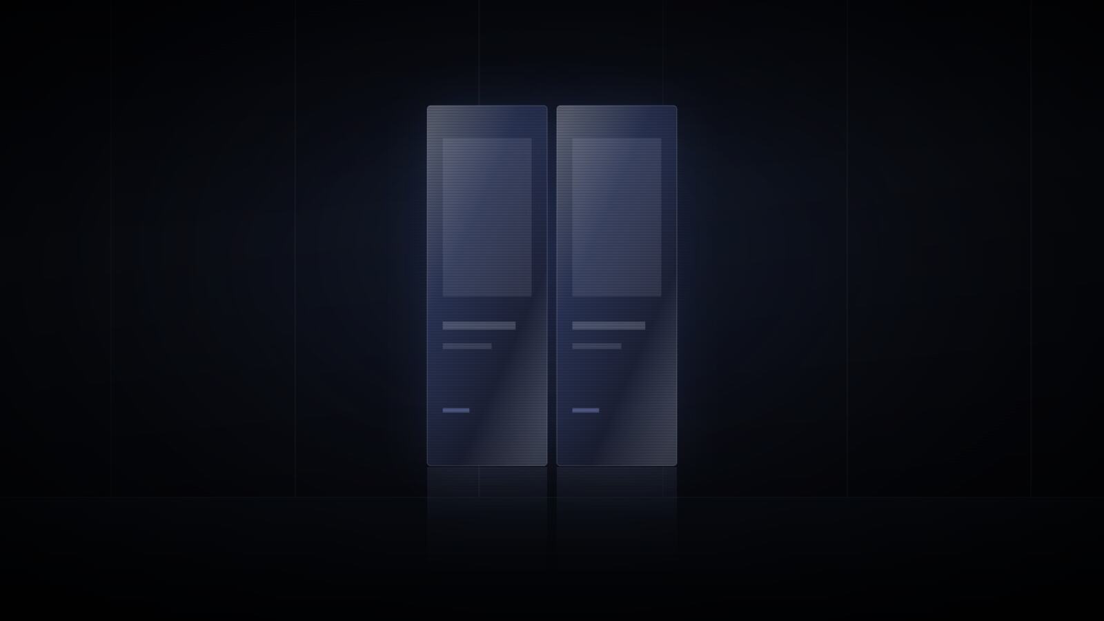 Corner unit with paired displays